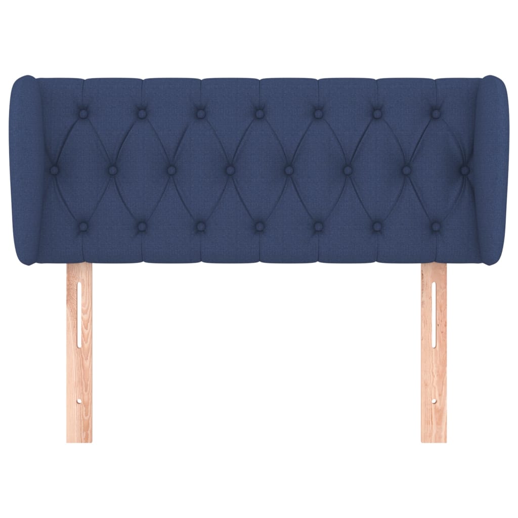 Testiera ad Orecchio Blu 103x23x78/88cm in Tessuto | homemem39