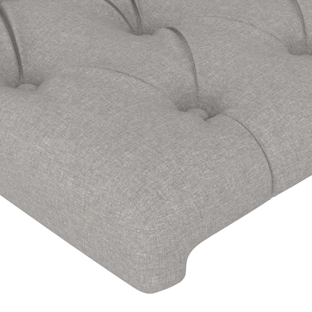 Testiera ad Orecchio Grigio Chiaro 147x23x78/88 cm in Tessuto | homemem39