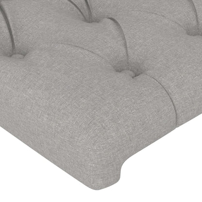 Testiera ad Orecchio Grigio Chiaro 147x23x78/88 cm in Tessuto | homemem39