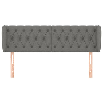 Testiera ad Orecchio Grigio Scuro 147x23x78/88 cm in Tessuto - homemem39