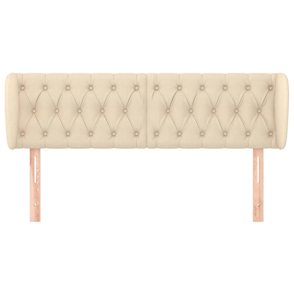 Testiera ad Orecchio Crema 147x23x78/88 cm in Tessuto - homemem39