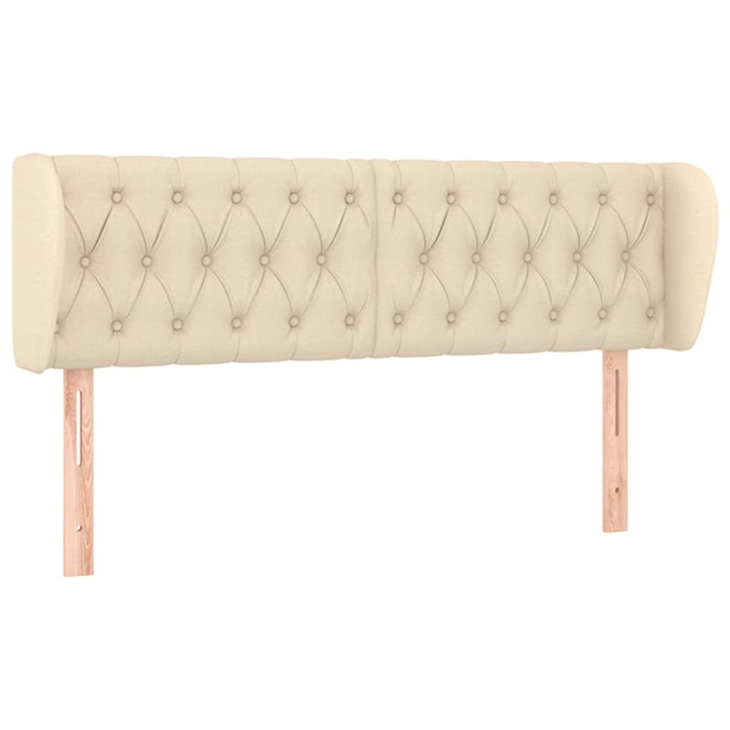 Testiera ad Orecchio Crema 163x23x78/88 cm in Tessuto - homemem39