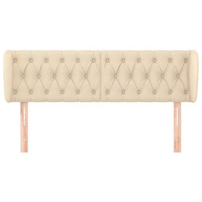 Testiera ad Orecchio Crema 163x23x78/88 cm in Tessuto - homemem39