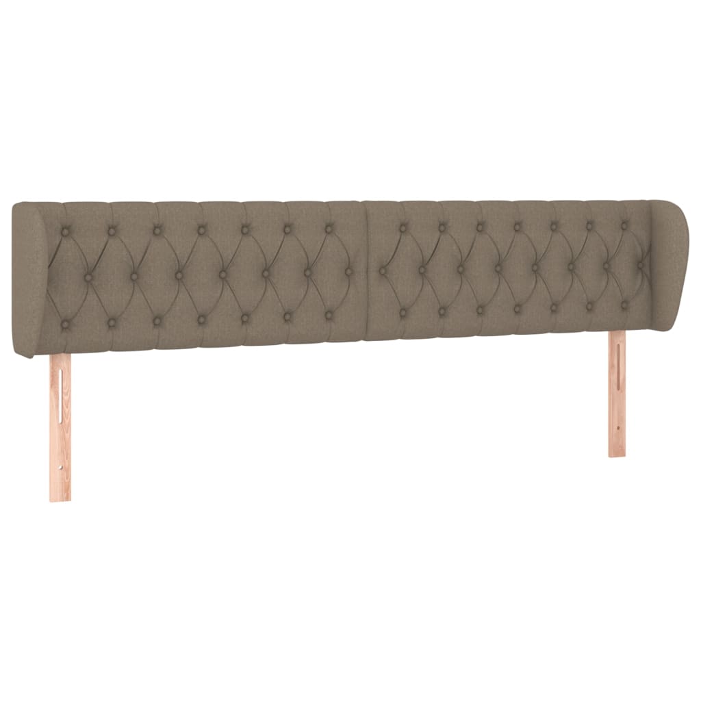 Testiera ad Orecchio Tortora 203x23x78/88 cm in Tessuto | homemem39