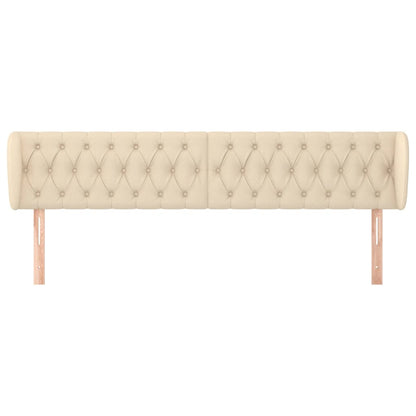 Testiera ad Orecchio Crema 203x23x78/88 cm in Tessuto | homemem39