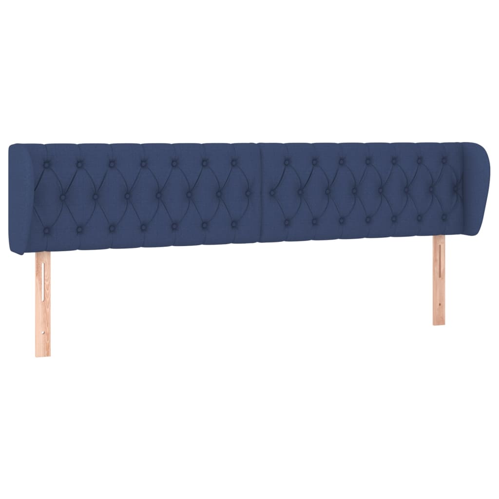 Testiera ad Orecchio Blu 203x23x78/88cm in Tessuto | homemem39