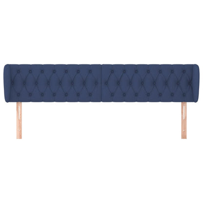 Testiera ad Orecchio Blu 203x23x78/88cm in Tessuto | homemem39