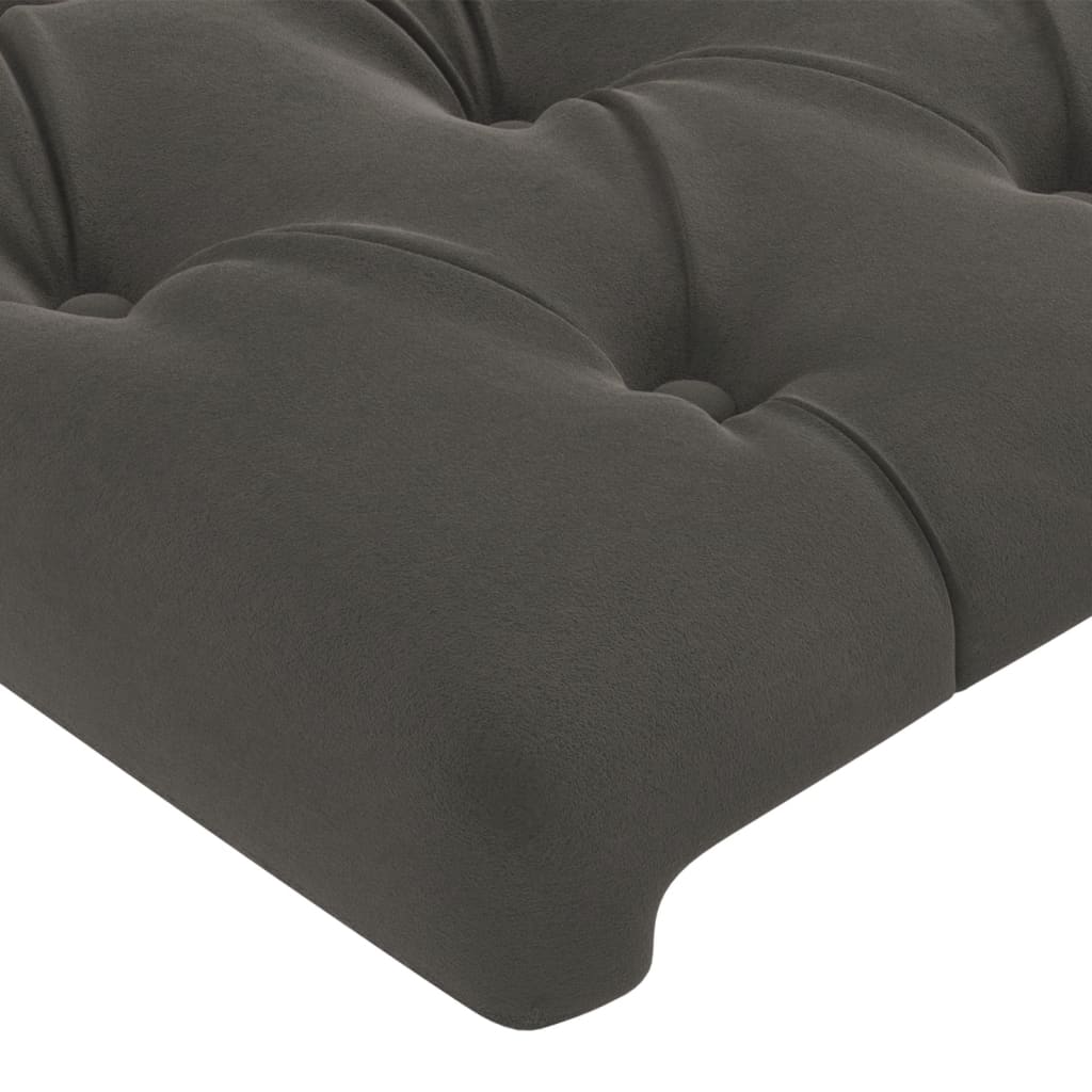 Testiera ad Orecchio Grigio Scuro 83x23x78/88 cm in Velluto | homemem39