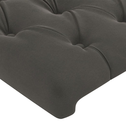 Testiera ad Orecchio Grigio Scuro 83x23x78/88 cm in Velluto | homemem39