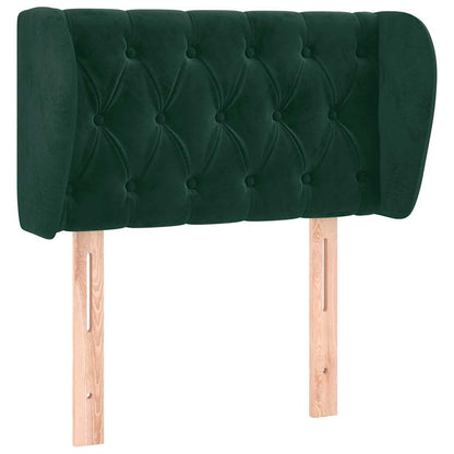 Testiera ad Orecchio Verde Scuro 83x23x78/88 cm in Velluto | homemem39