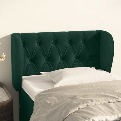 Testiera ad Orecchio Verde Scuro 83x23x78/88 cm in Velluto | homemem39
