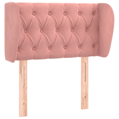 Testiera ad Orecchio Rosa 83x23x78/88 cm in Velluto | homemem39