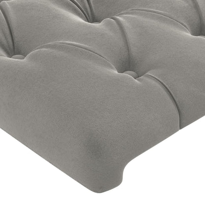 Testiera ad Orecchio Grigio Chiaro 93x23x78/88 cm in Velluto | homemem39