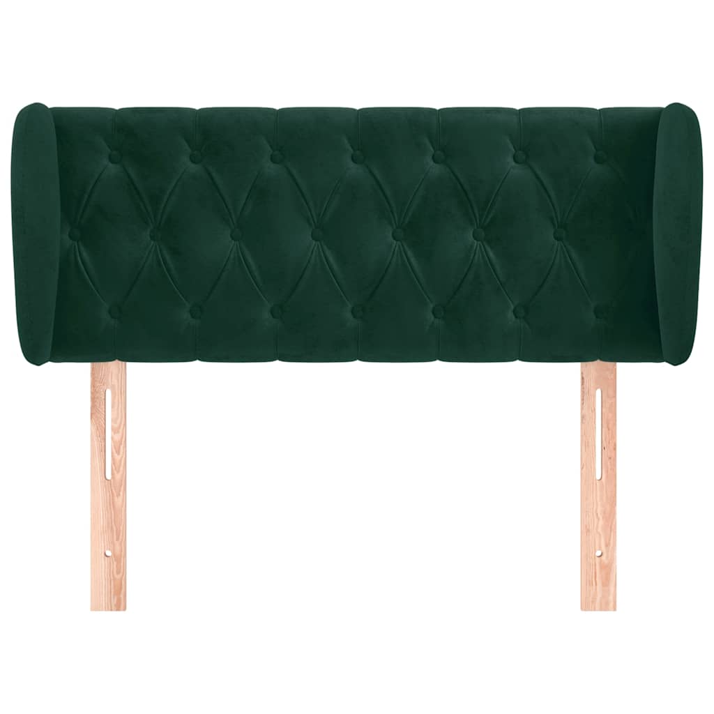 Testiera ad Orecchio Verde Scuro 93x23x78/88 cm in Velluto | homemem39