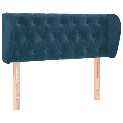 Testiera ad Orecchio Blu Scuro 93x23x78/88 cm in Velluto | homemem39
