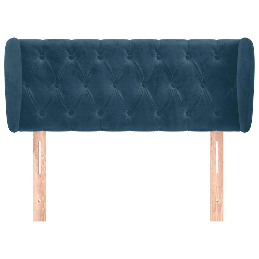 Testiera ad Orecchio Blu Scuro 93x23x78/88 cm in Velluto | homemem39
