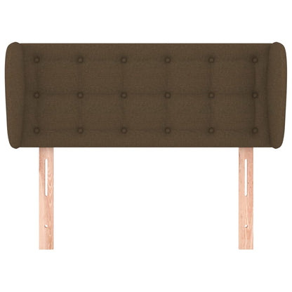 Testiera ad Orecchio Marrone Scuro 83x23x78/88 cm in Tessuto - homemem39