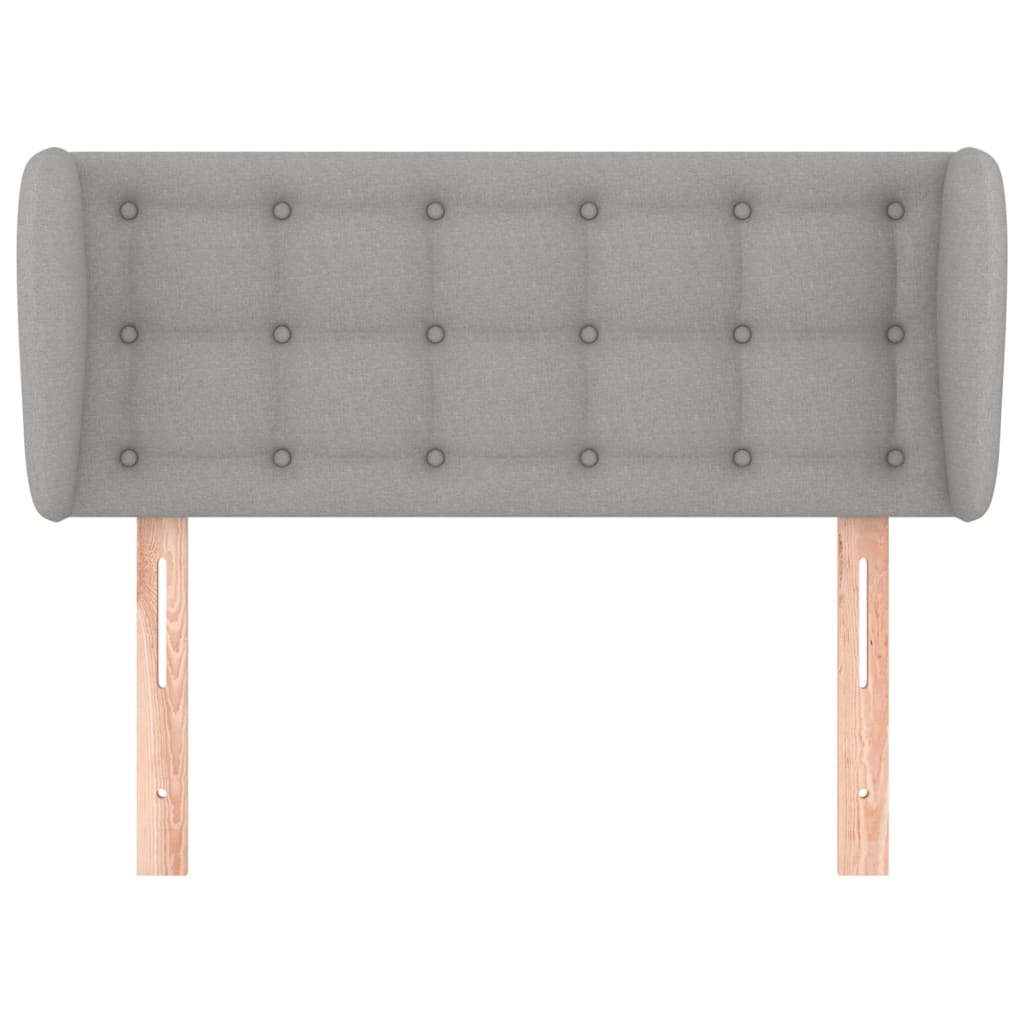 Testiera ad Orecchio Grigio Chiaro 93x23x78/88 cm in Tessuto | homemem39