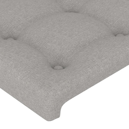 Testiera ad Orecchio Grigio Chiaro 93x23x78/88 cm in Tessuto | homemem39