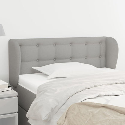 Testiera ad Orecchio Grigio Chiaro 93x23x78/88 cm in Tessuto | homemem39