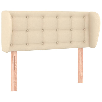 Testiera ad Orecchio Crema 93x23x78/88 cm in Tessuto