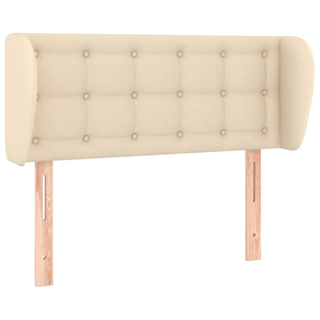 Testiera ad Orecchio Crema 93x23x78/88 cm in Tessuto - homemem39