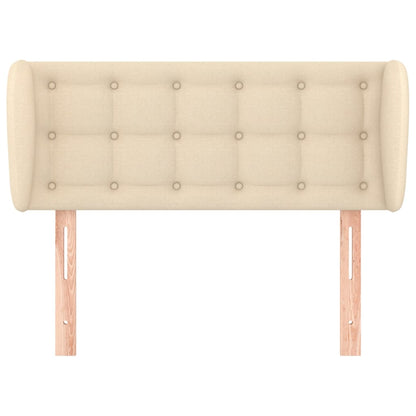 Testiera ad Orecchio Crema 93x23x78/88 cm in Tessuto