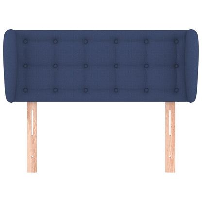 Testiera ad Orecchio Blu 93x23x78/88 cm in Tessuto