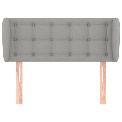 Testiera ad Orecchio Grigio Chiaro 103x23x78/88 cm in Tessuto - homemem39