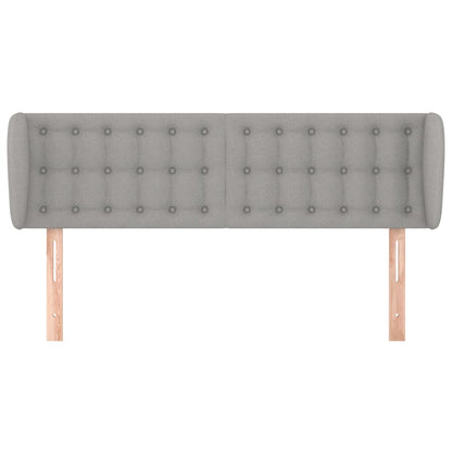 Testiera ad Orecchio Grigio Chiaro 147x23x78/88 cm in Tessuto - homemem39