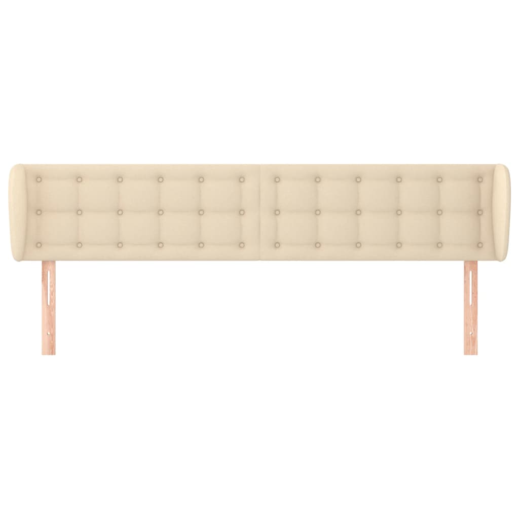 Testiera ad Orecchio Crema 183x23x78/88 cm in Tessuto | homemem39