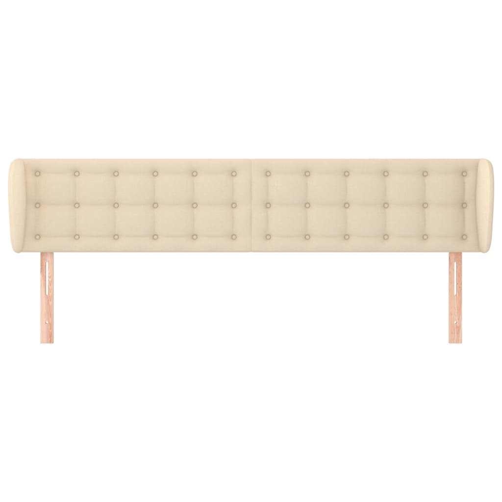 Testiera ad Orecchio Crema 203x23x78/88 cm in Tessuto | homemem39