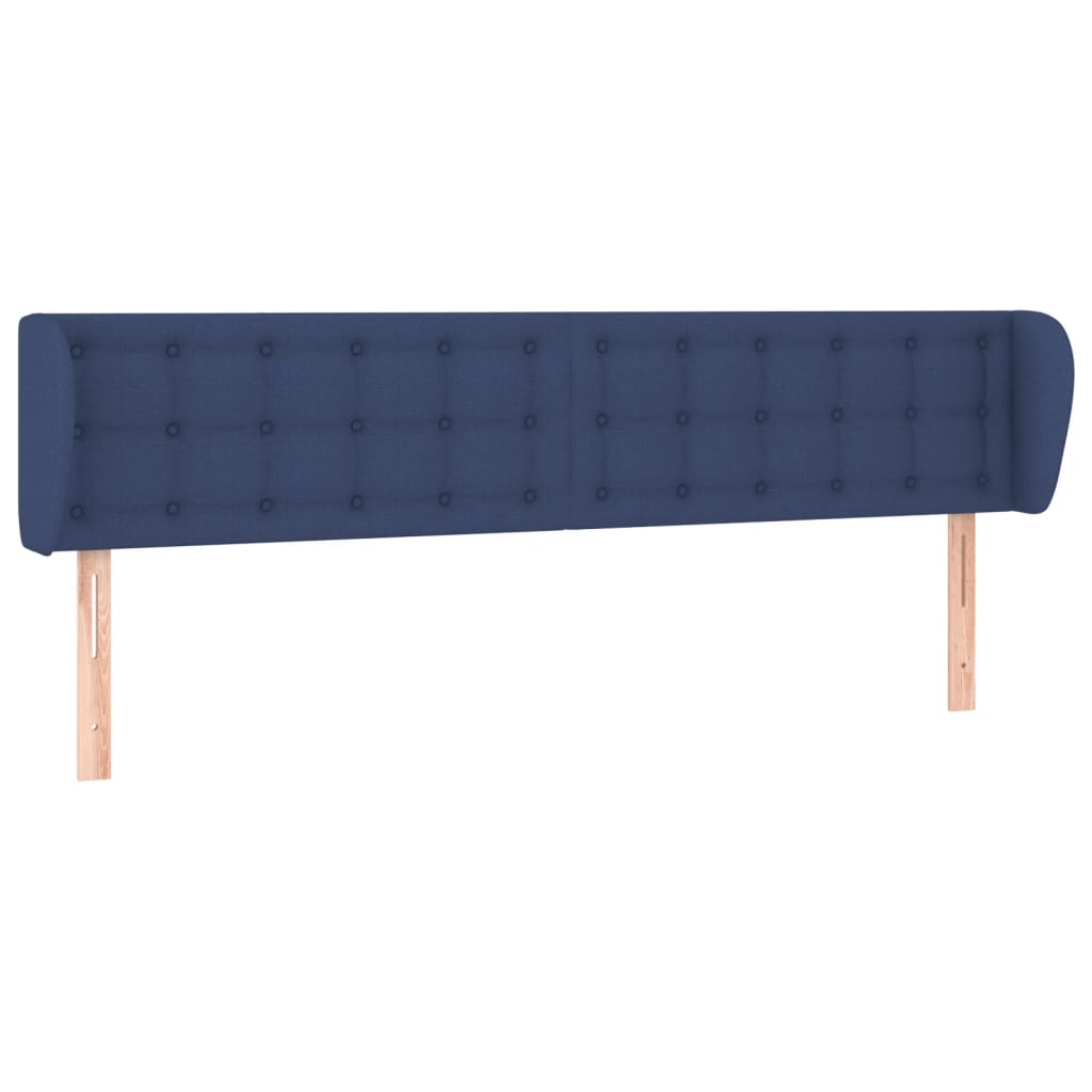 Testiera ad Orecchio Blu 203x23x78/88cm in Tessuto | homemem39