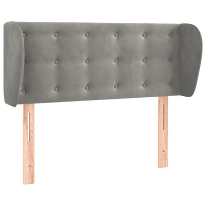 Testiera ad Orecchio Grigio Chiaro 83x23x78/88 cm in Velluto | homemem39
