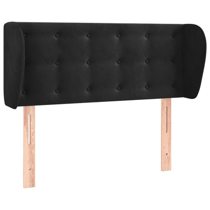 Testiera ad Orecchio Nera 83 x 23 x 78/88 cm in Velluto | homemem39