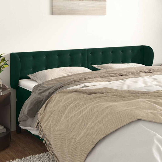Testiera ad Orecchio Verde Scuro 183x23x78/88 cm in Velluto | homemem39
