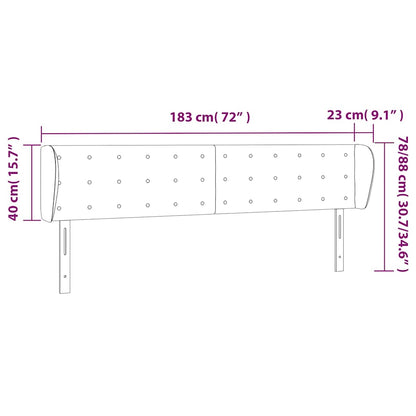 Testiera ad Orecchio Blu Scuro 183x23x78/88 cm in Velluto | homemem39