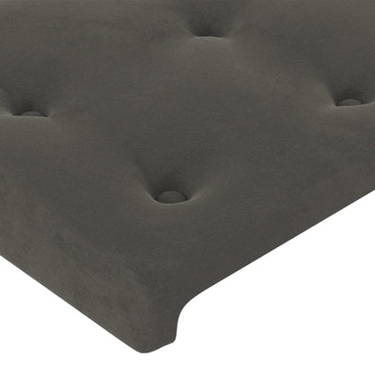 Testiera ad Orecchio Grigio Scuro 203x23x78/88 cm in Velluto | homemem39