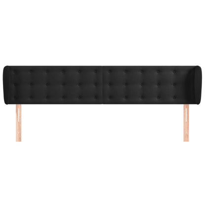 Testiera ad Orecchio Nera 203x23x78/88 cm in Velluto | homemem39