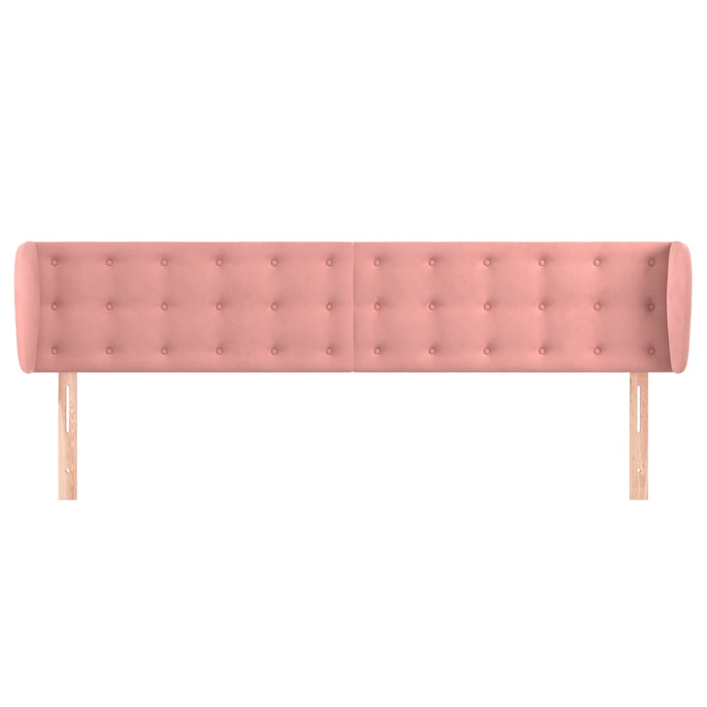 Testiera ad Orecchio Rosa 203x23x78/88 cm in Velluto | homemem39