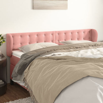 Testiera ad Orecchio Rosa 203x23x78/88 cm in Velluto | homemem39