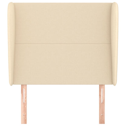 Testiera ad Orecchio Crema 83x23x118/128 cm in Tessuto - homemem39