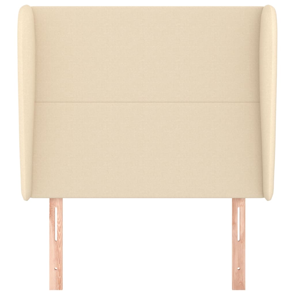 Testiera ad Orecchio Crema 103x23x118/128 cm in Tessuto - homemem39