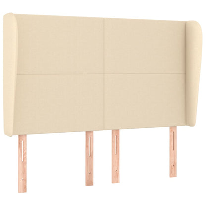 Testiera ad Orecchio Crema 147 x 23 x 118/128 cm in Tessuto - homemem39