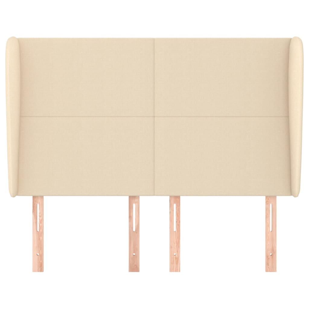 Testiera ad Orecchio Crema 147 x 23 x 118/128 cm in Tessuto - homemem39