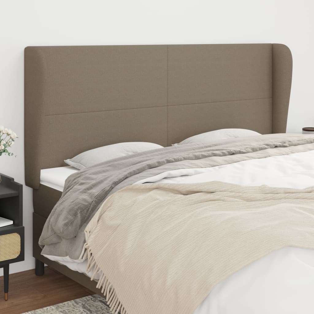Testiera ad Orecchio Tortora 183x23x118/128 cm in Tessuto | homemem39