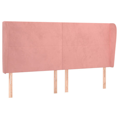 Testiera ad Orecchio Rosa 163x23x118/128 cm in Velluto | homemem39
