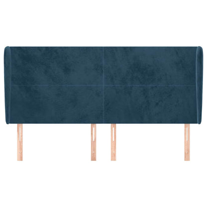 Testiera ad Orecchio Blu Scuro 183x23x118/128 cm in Velluto | homemem39