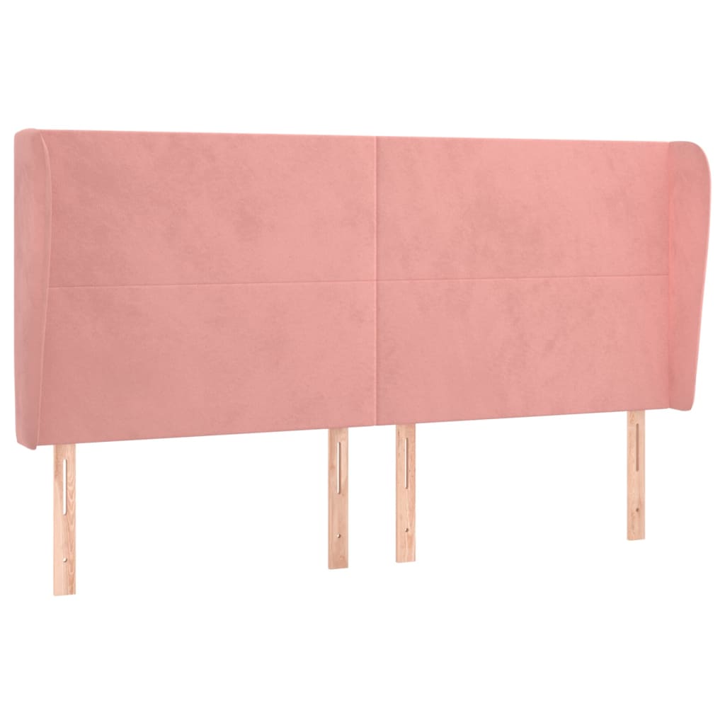 Testiera ad Orecchio Rosa 183x23x118/128 cm in Velluto | homemem39