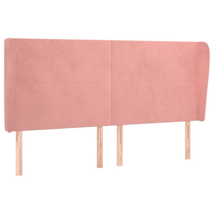 Testiera ad Orecchio Rosa 183x23x118/128 cm in Velluto | homemem39